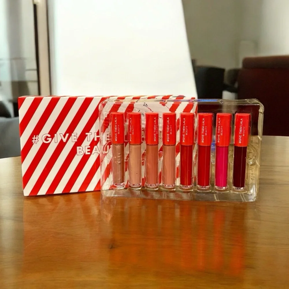 💎 GIVE THEM LALA BEAUTY Candy Land Holiday Lipgloss 8 Pc Set New